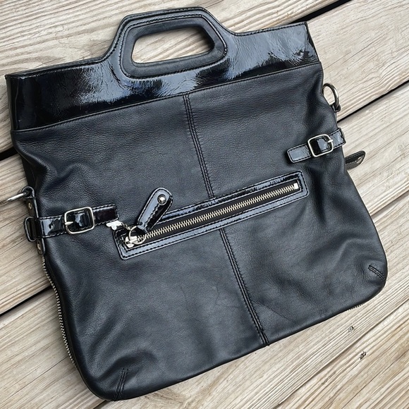 Coach Bonnie Leather Fold-Over Tote Bag /Purse - Picture 12 of 12